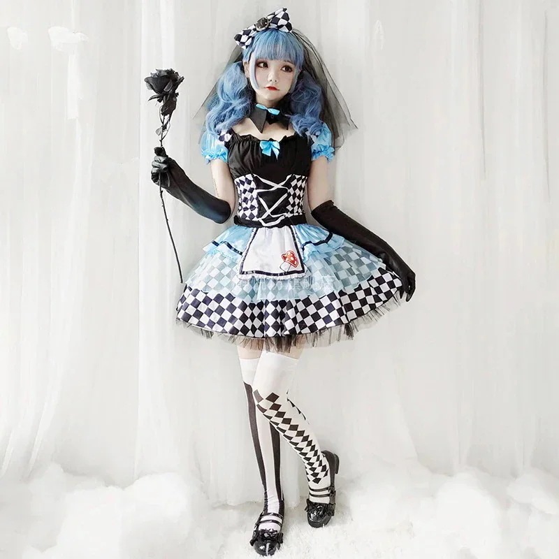 ハロウィン 衣装 大人 アリス メイド人 吸血鬼 ピエロ服装 ロリー lolita プリンセスワンピース