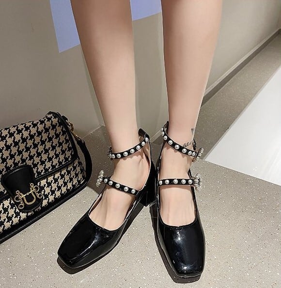 レディース ハイヒール ストラップ シューズ ヒール 5.5cmヒール チャンキーヒール 太ヒール ストラップ PU ビジュー パール フォーマル かっこいい カジュアル 大人 流行り 上品 きれいめ レディース ハイヒール ストラップ シューズ ヒール 5.5cmヒール チャンキーヒール 太ヒール ストラップ PU ビジュー パール フォーマル かっこいい カジュアル 大人 流行り 上品 きれいめ