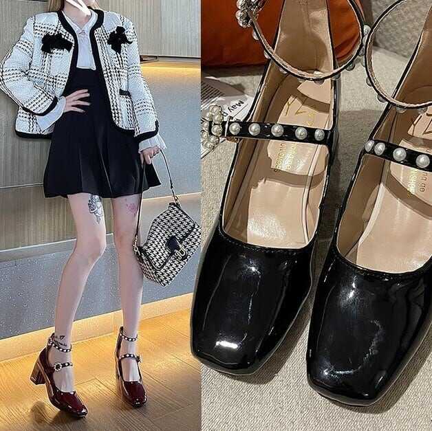 レディース ハイヒール ストラップ シューズ ヒール 5.5cmヒール チャンキーヒール 太ヒール ストラップ PU ビジュー パール フォーマル かっこいい カジュアル 大人 流行り 上品 きれいめ レディース ハイヒール ストラップ シューズ ヒール 5.5cmヒール チャンキーヒール 太ヒール ストラップ PU ビジュー パール フォーマル かっこいい カジュアル 大人 流行り 上品 きれいめ