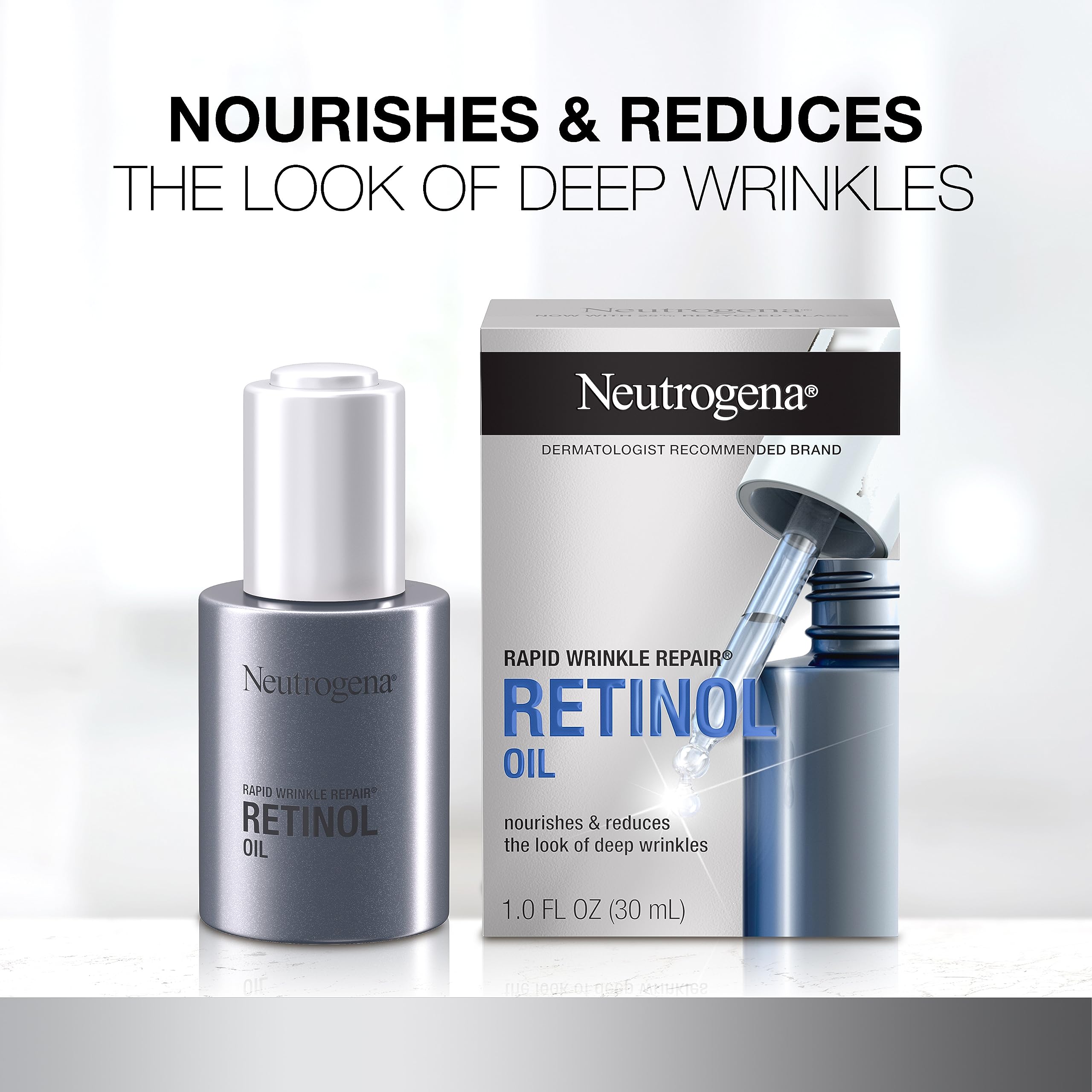 Neutrogena, Rapid Wrinkle Repair(ラピッドリンクルリペア)レチノールオイル30ml(1液量オンス) Neutrogena, Rapid Wrinkle Repair(ラピッドリンクルリペア)レチノールオイル30ml(1液量オンス)