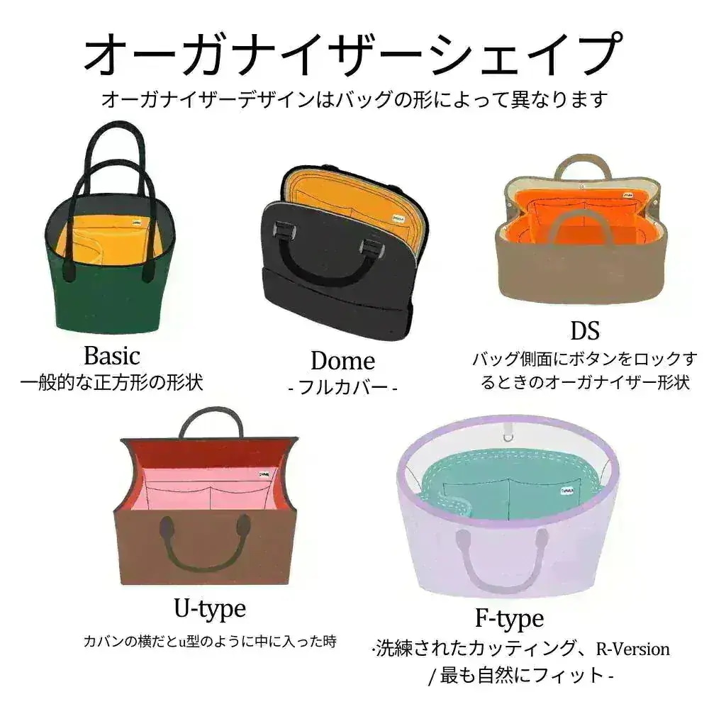 バッグオーガナイザー CHA Coco Handle 24cm wide, 2つのセット