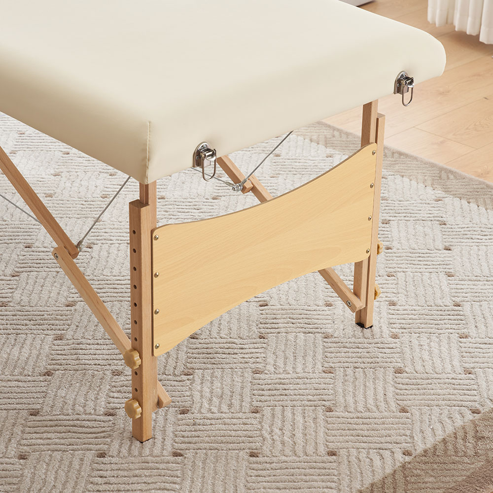 ホワイト、マッサージベッド 折りたたみ コンパクト 超軽量 エステ