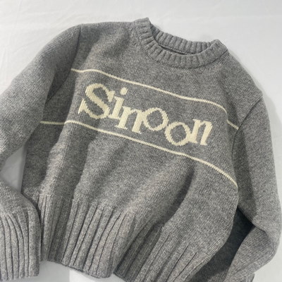 sinoon PULLOVER KNIT シヌーン プルーオーバーニット 韓国 grey 韓国限定