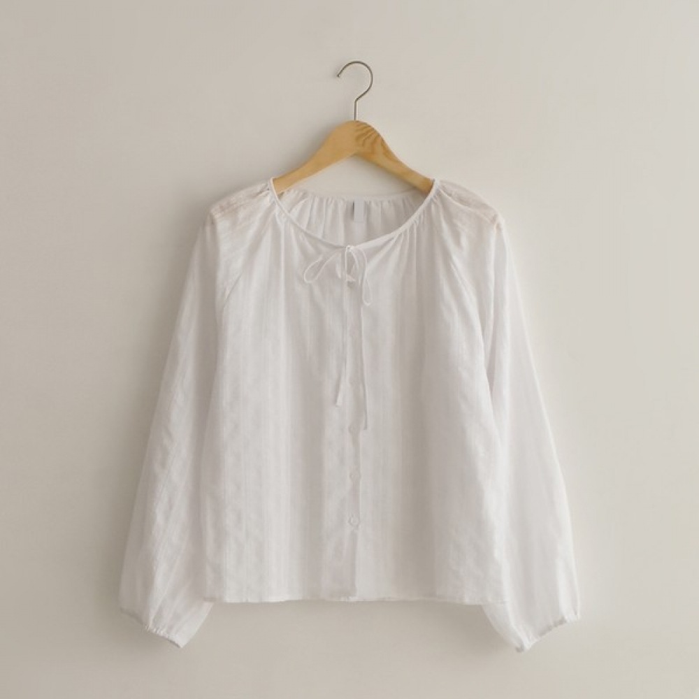 [Elysia] デルディラインストラップシャーリングブラウス