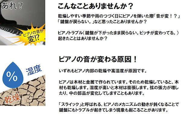 ピアノ用 乾燥剤 500g 2個セット 次回調律時期案内シール付 調湿 防錆 日本製 湿度調整剤 防サビ 乾燥 湿度 湿気 除湿