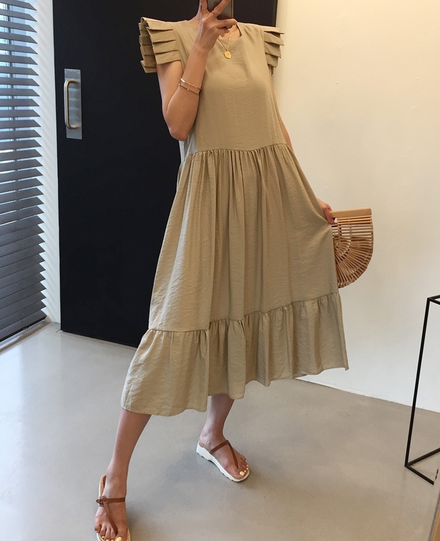 2色 ワンピース ノースリーブ 夏 きれいめ カジュアル かわいい ロング aライン Aライン フレア ティアード ロング ロング丈 アンクル丈 7分丈 ミディアム丈 ミドル丈 レギュラー丈 フリル袖 2色 ワンピース ノースリーブ 夏 きれいめ カジュアル かわいい ロング aライン Aライン フレア ティアード ロング ロング丈 アンクル丈 7分丈 ミディアム丈 ミドル丈 レギュラー丈 フリル袖