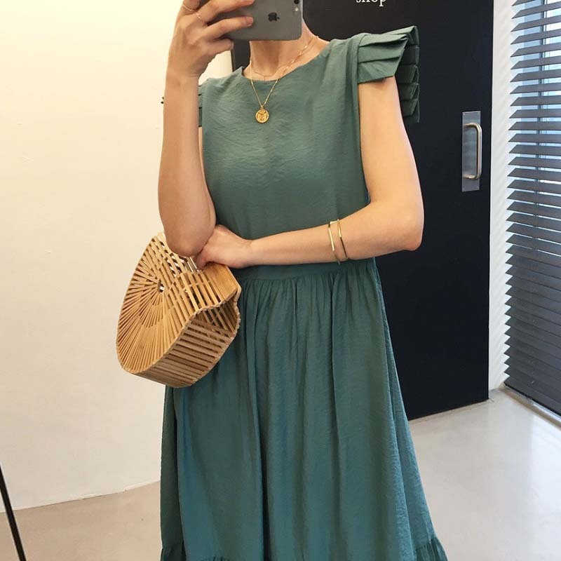 2色 ワンピース ノースリーブ 夏 きれいめ カジュアル かわいい ロング aライン Aライン フレア ティアード ロング ロング丈 アンクル丈 7分丈 ミディアム丈 ミドル丈 レギュラー丈 フリル袖 2色 ワンピース ノースリーブ 夏 きれいめ カジュアル かわいい ロング aライン Aライン フレア ティアード ロング ロング丈 アンクル丈 7分丈 ミディアム丈 ミドル丈 レギュラー丈 フリル袖