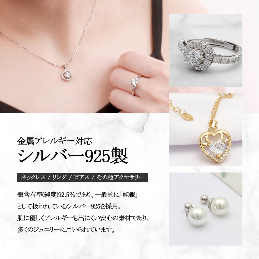 S925 花 フラワー ネックレス 銀 [fhns014-silver]