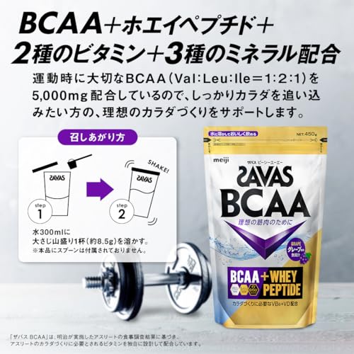 ザバス(SAVAS) BCAAパウダー グレープ風味 450g 明治