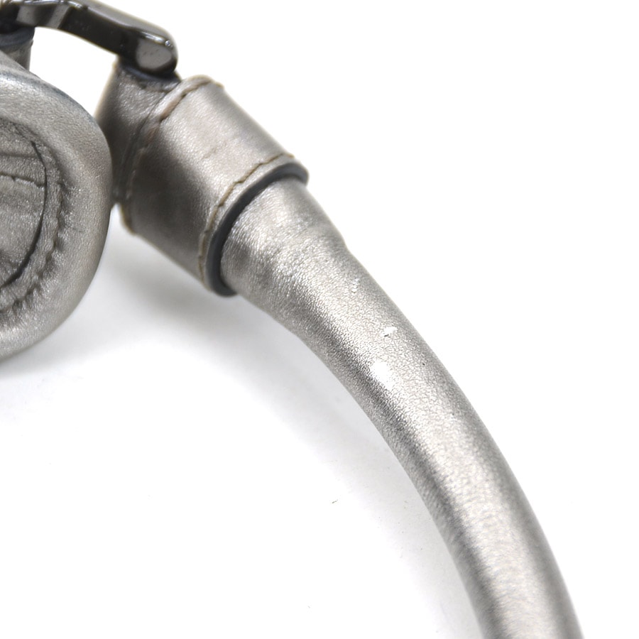 バーバリー BURBERRY ショルダーバッグ レザー/キャンバス メタリックグレー/ベージュ レディース e59932a