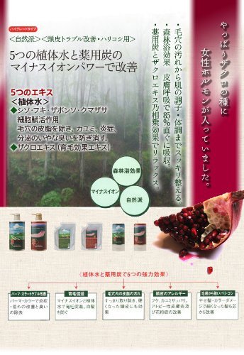 自然派 ザクロ精炭酸シャンプー800ml【詰替え】【4個セット】