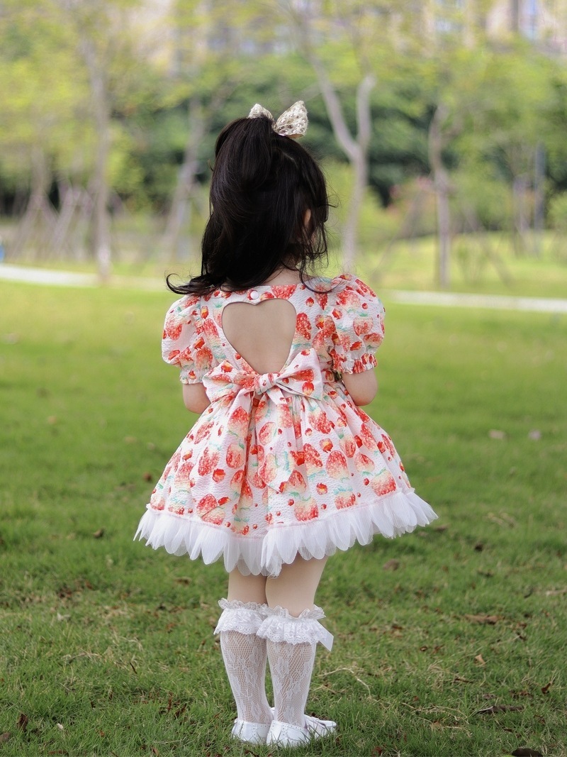 夏用花柄ワンピース軽くて薄手で可愛いストロベリープリンセスドレス女性用 夏用花柄ワンピース軽くて薄手で可愛いストロベリープリンセスドレス女性用