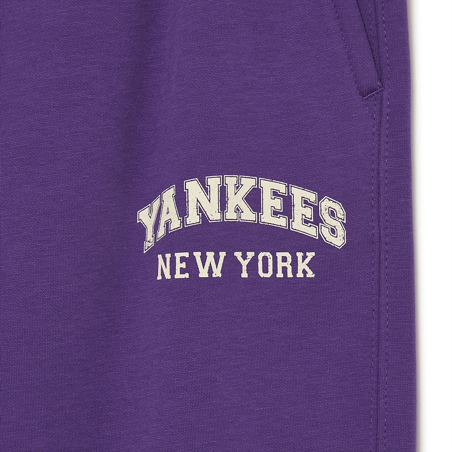 MLBバシティロゴ起毛ジョガーパンツNY（Violet）