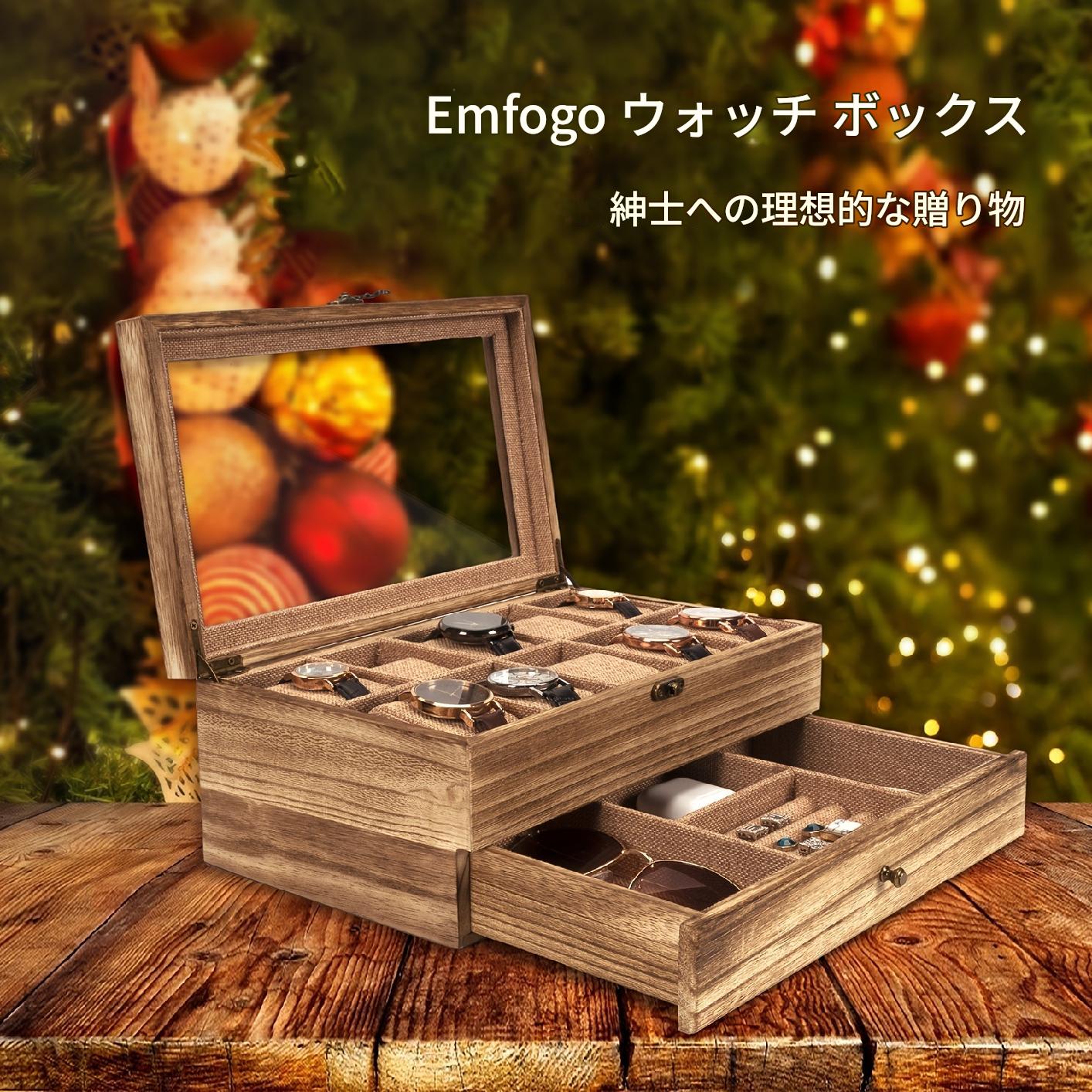 腕時計 収納ケース 10本収納 10スロット 時計ボックス ラグジュアリー 木製 ウォッチボックス 収納ボックス アクセサリー収納 おしゃれ インテリア プレゼント ギフト