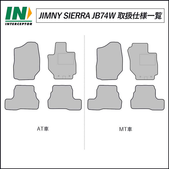 スズキ ジムニーシエラ JIMNY SIERRA JB74W AT車用 MT車用 カーマット フロアマット フロアーマット カーペットマット フロアカーペット フロアーカーペット カー用品 内装用品