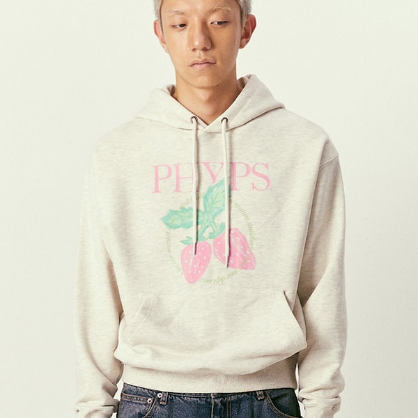 ★韓国の人気★【PHYPS】★STRAWBERRY HOODI.E★パーカー★ ☆韓国の人気☆【PHYPS】☆STRAWBERRY HOODI.E☆パーカー