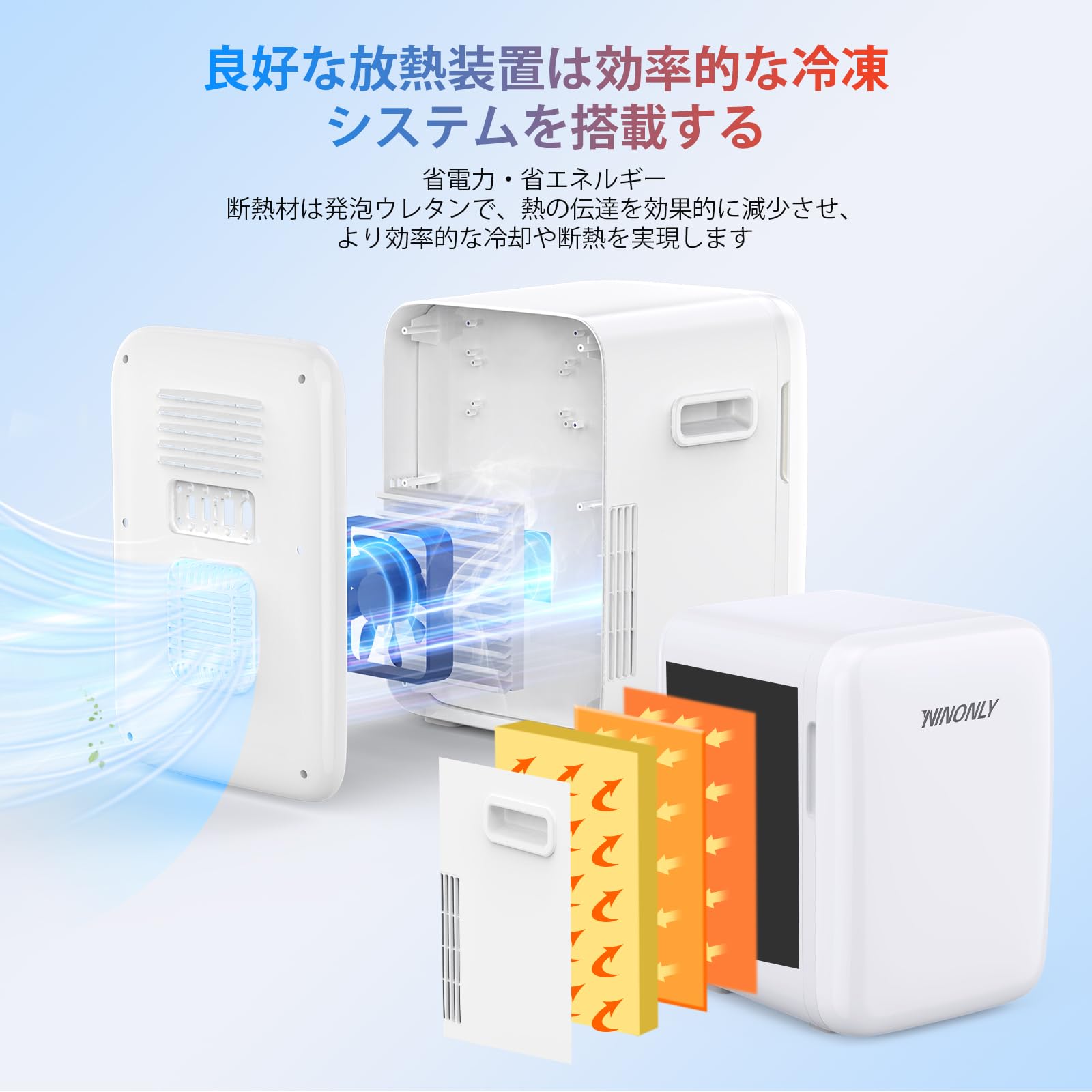 Ninonly 小型冷蔵庫 10L ミニ冷蔵庫 0-65℃ 保冷保温庫 ミニ 車載