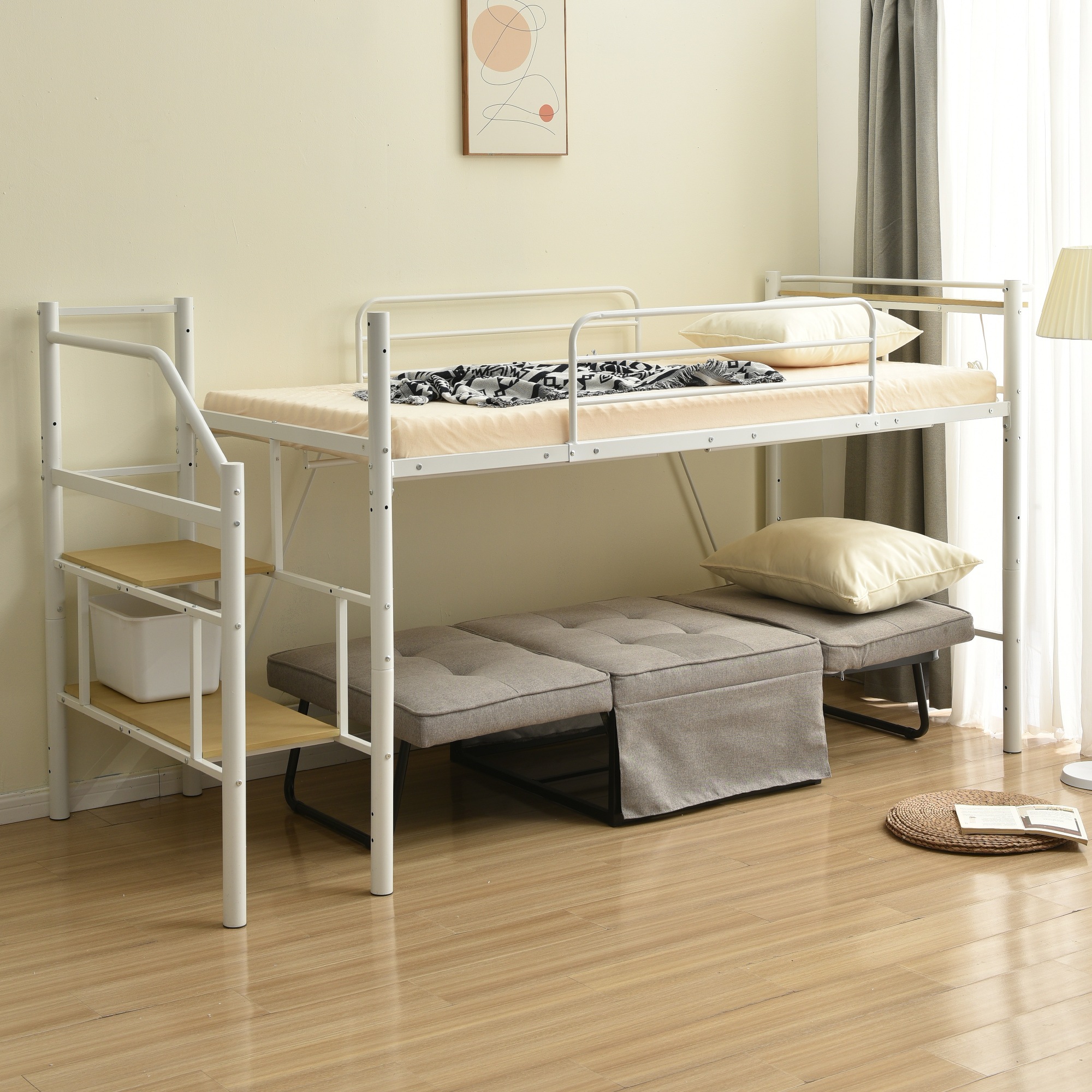 【パイプ床板・Sシングル】ロフトベッド パイプベッド シングル 耐荷重150kg 高さ130cm システムベッド ロータイプ 棚 収納 北欧風 大人 一人暮らし ハンガーポール4本付属 送料無料 ス 【パイプ床板・Sシングル】ロフトベッド パイプベッド シングル 耐荷重150kg 高さ130cm システムベッド ロータイプ 棚 収納 北欧風 大人 一人暮らし ハンガーポール4本付属 送料無料 ス