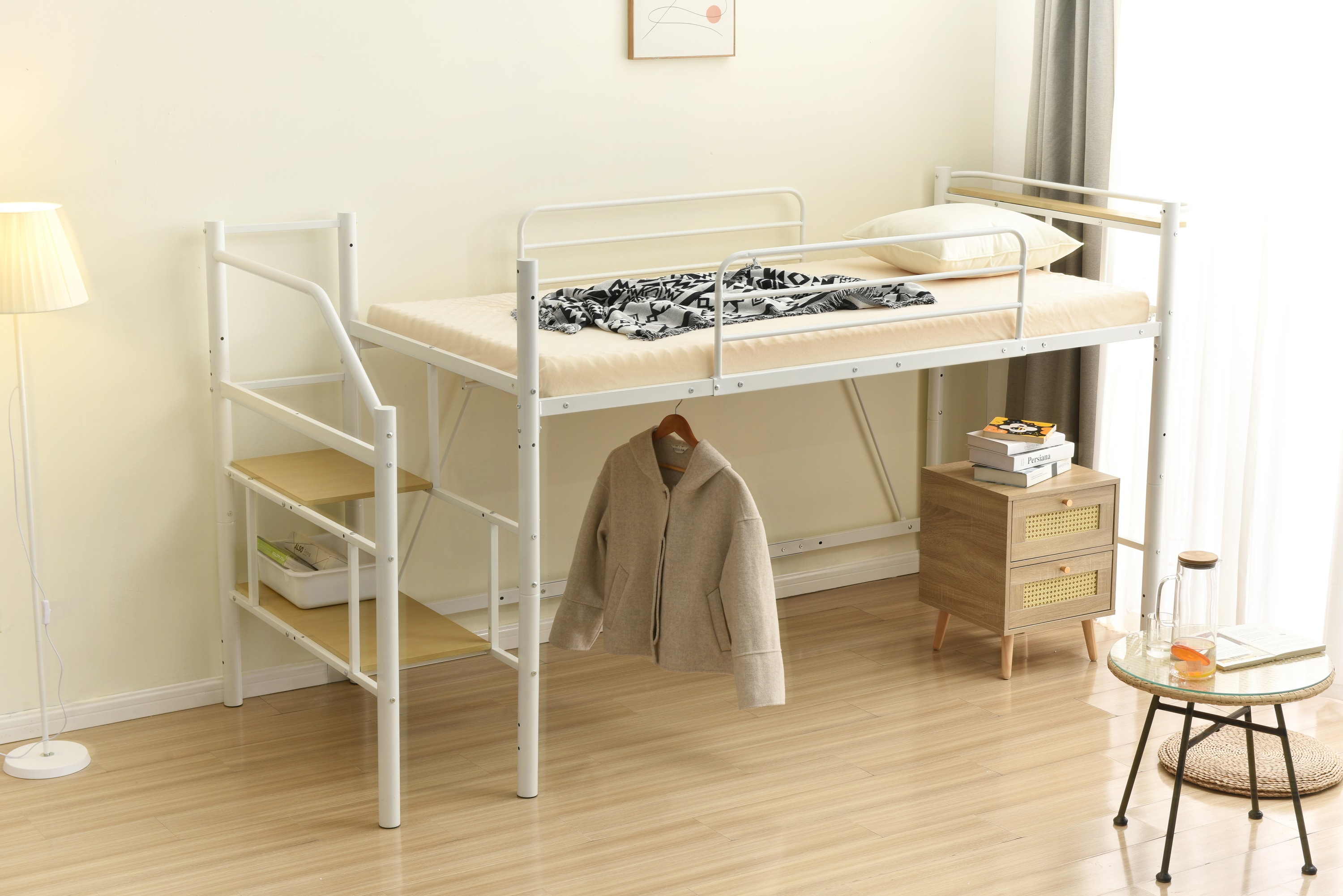 【パイプ床板・Sシングル】ロフトベッド パイプベッド シングル 耐荷重150kg 高さ130cm システムベッド ロータイプ 棚 収納 北欧風 大人 一人暮らし ハンガーポール4本付属 送料無料 ス 【パイプ床板・Sシングル】ロフトベッド パイプベッド シングル 耐荷重150kg 高さ130cm システムベッド ロータイプ 棚 収納 北欧風 大人 一人暮らし ハンガーポール4本付属 送料無料 ス