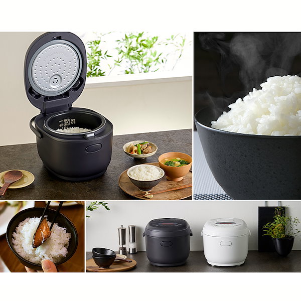 アイリスオーヤマ マイコンジャー炊飯器 5.5合 省エネ 新生活 ブラック RC-MDA50-B 炊飯器 5合炊き 5.5合 マイコン シンプル おしゃれ 炊飯ジャー 早炊き