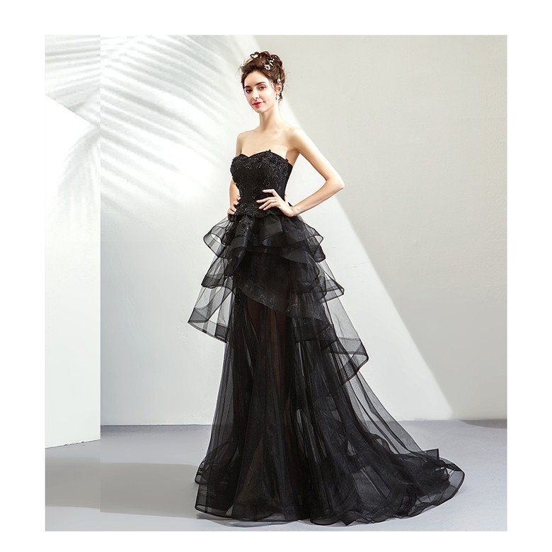 パーティードレス黒ウェディングドレス花嫁 レディース服最安値 新品
