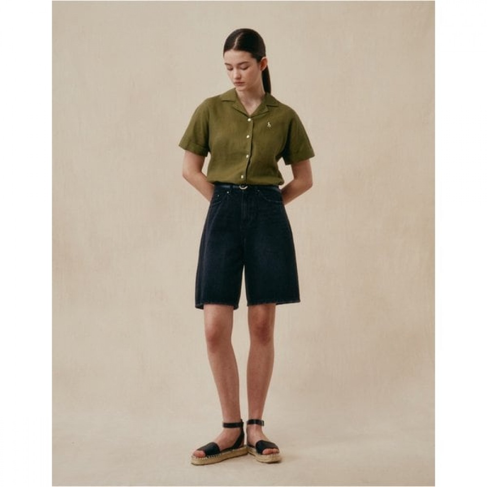 [25SS] エッセンシャルデニムバミューダブラックHSPA5B481BK