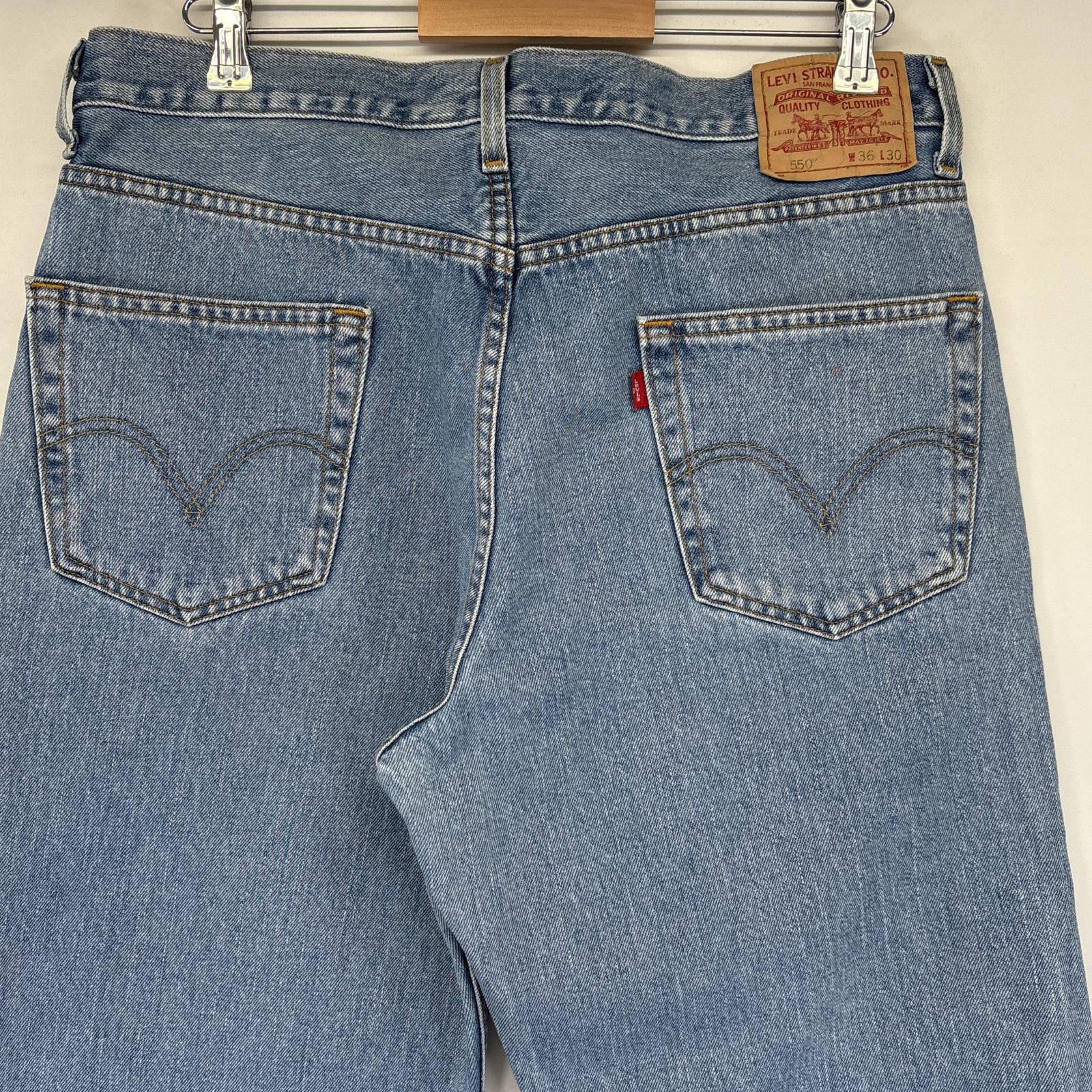 古着 デニムパンツ 550 テーパード ジーンズ ジーパン 5ポケット 長ズボン ジップ w36 L30 ブルー メンズ 古着 デニムパンツ 550 テーパード ジーンズ ジーパン 5ポケット 長ズボン ジップ w36 L30 ブルー メンズ