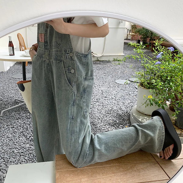 Qoo10] オーバーオールKZ23 ジーンズ ストレ