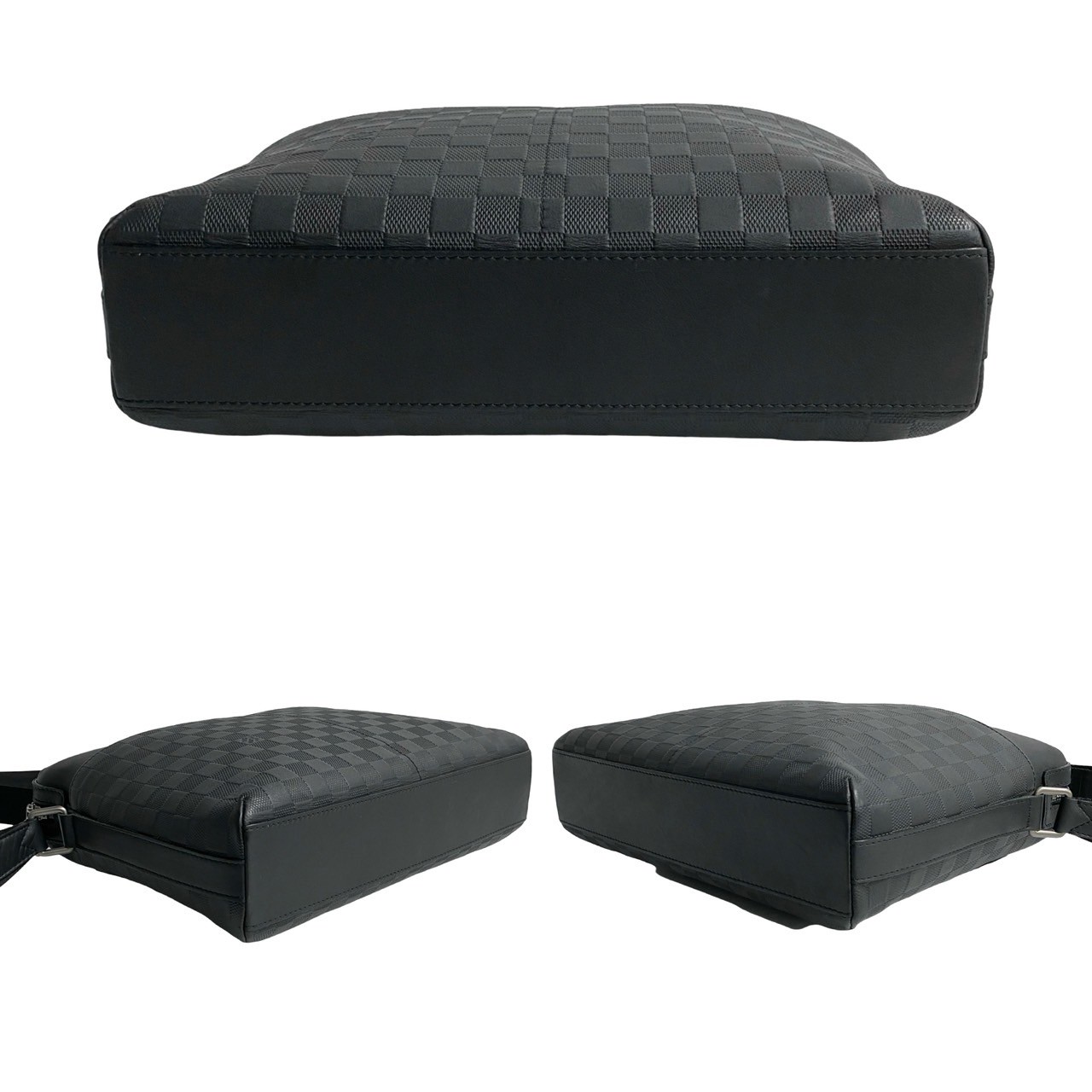 カリプソ MM ダミエ アンフィニショルダーバッグ レザー ブラック 506-7 カリプソ MM ダミエ アンフィニショルダーバッグ レザー ブラック 506-7