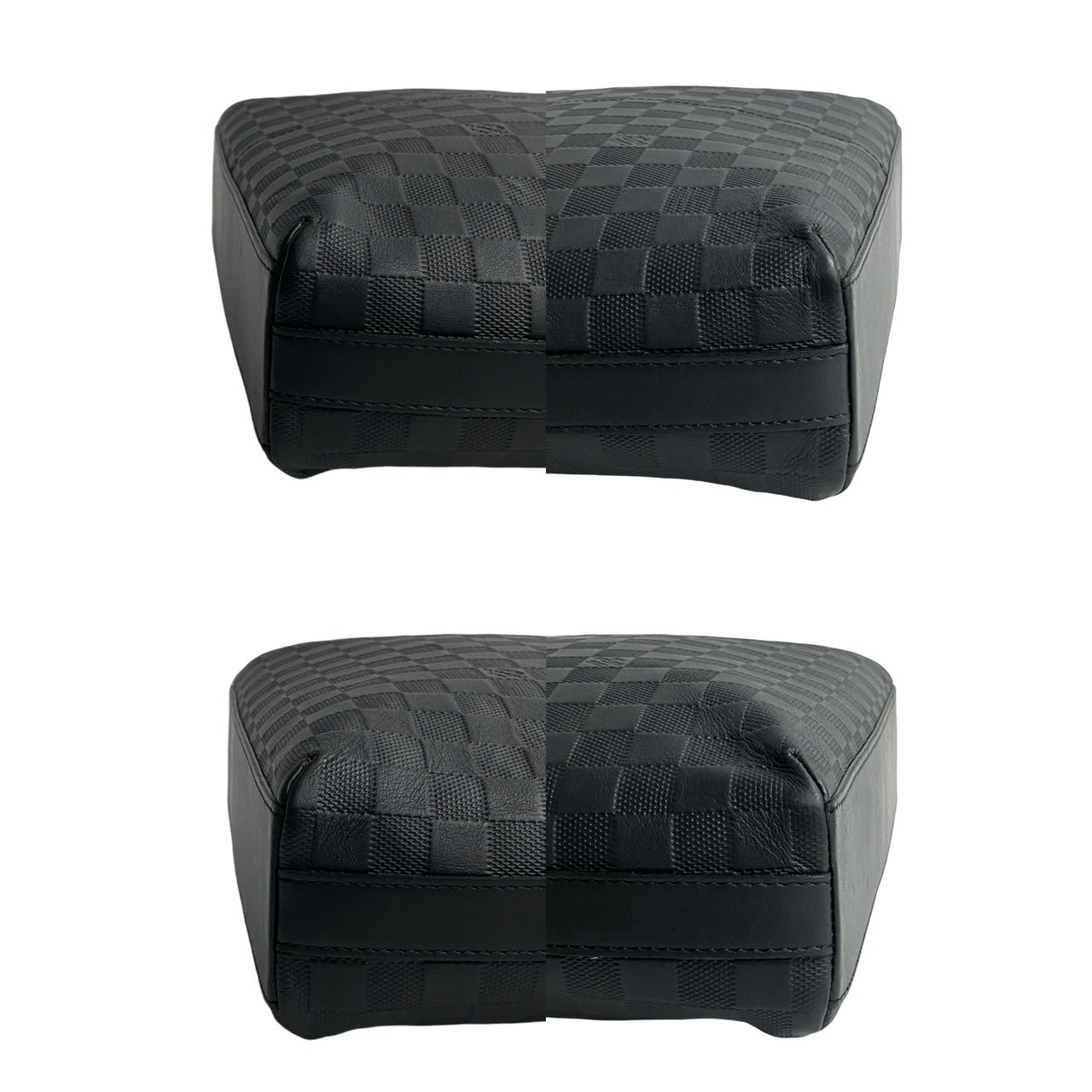 カリプソ MM ダミエ アンフィニショルダーバッグ レザー ブラック 506-7 カリプソ MM ダミエ アンフィニショルダーバッグ レザー ブラック 506-7