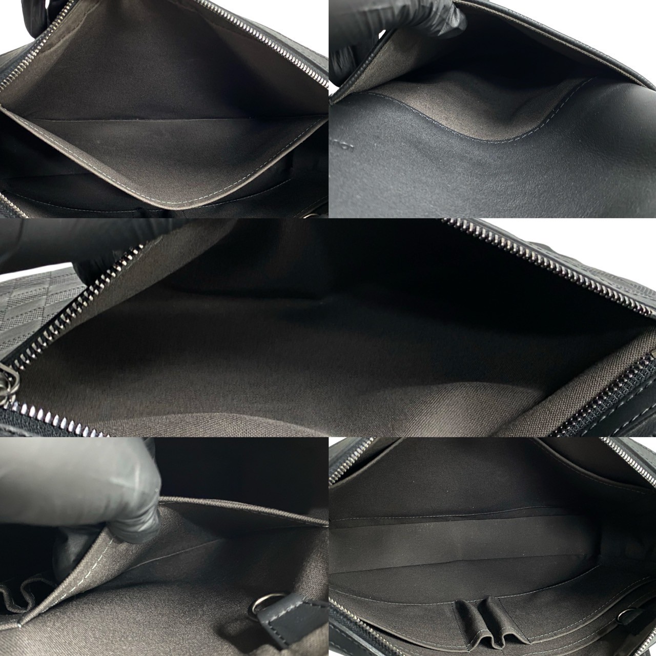 カリプソ MM ダミエ アンフィニショルダーバッグ レザー ブラック 506-7 カリプソ MM ダミエ アンフィニショルダーバッグ レザー ブラック 506-7