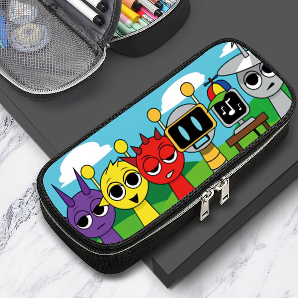 sprunki スプランキー筆箱ペンケースDギフト音ゲー小学生ゲーム男の子グッズ sprunkiスプランキー筆箱ペンケースAギフト音ゲー小学生ゲームグッズ