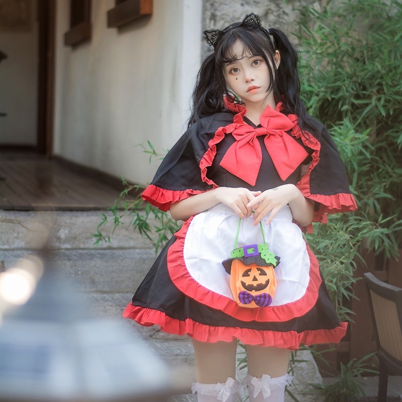 ハロウィーンcos衣装アンジェラcosハロウィーン同人コスプレ衣装メイド服 ハロウィーンcos衣装アンジェラcosハロウィーン同人コスプレ衣装メイド服