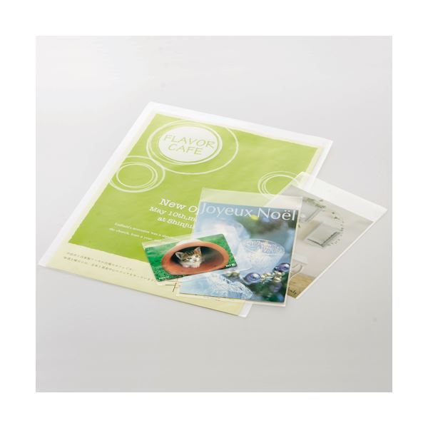 （まとめ） TANOSEE OPP袋 フラット 長3（大） 125250mm 1セット（500枚：100枚5パック） 4セット