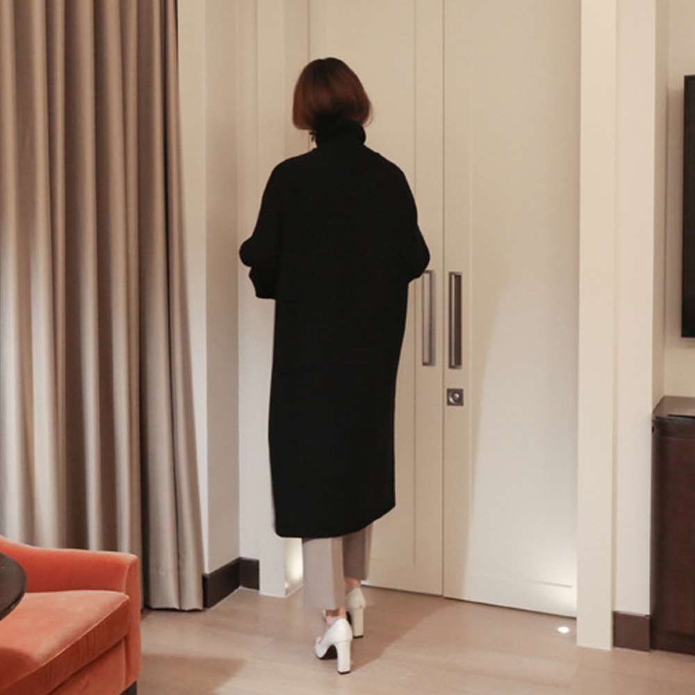 ニットワンピース スリット入り 妊婦服