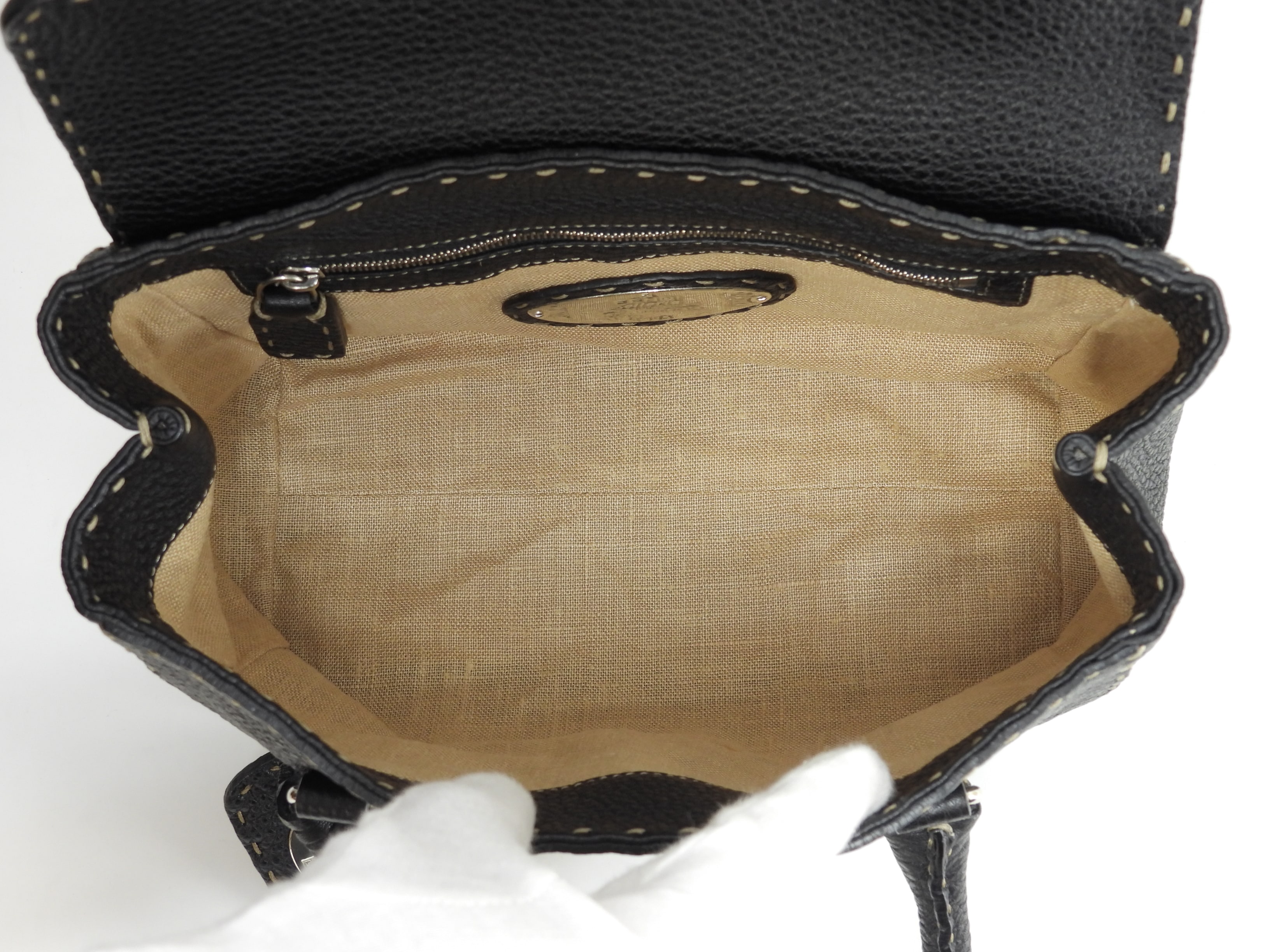 ミニリンダ セレリアレザー 黒 シルバー金具 ハンドバッグ小 極美品@ 24 ミニリンダ セレリアレザー 黒 シルバー金具 ハンドバッグ小 極美品@ 24