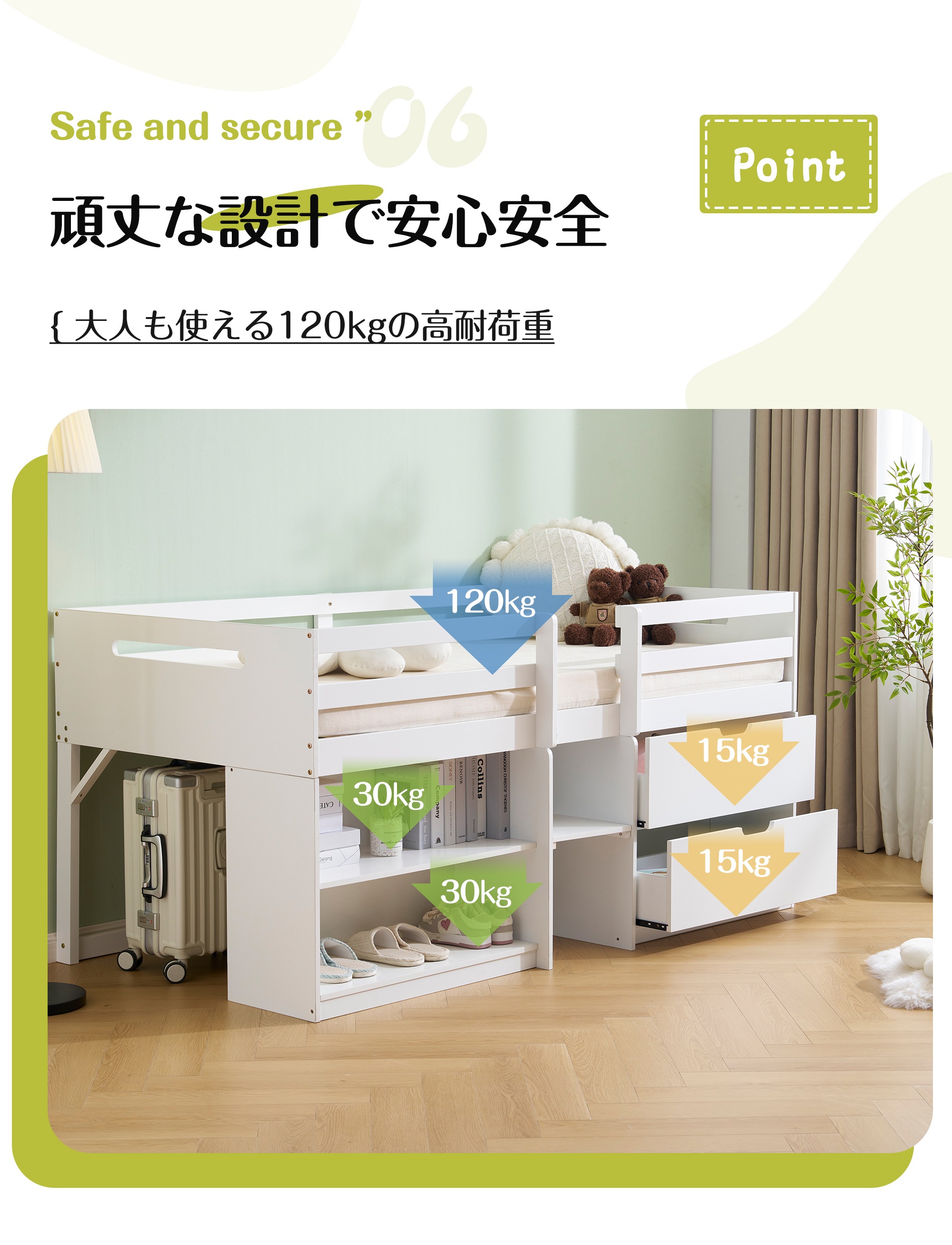 【国内発送】【新作】シシステムベッド シングル ロータイプ ハシゴ すのこ 引き出し システムベッド 本棚 収納 ブックシェルフ 子供ベッド ロフト ベッドロフトシステムベッド セット 木製ベッド 子