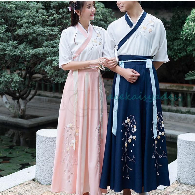 唐装漢服 レディース 中華服 チャイナドレス 改良版漢服 トップス＋ズボン 長袖 漢字柄 2点セット リボン付き レトロ風 日常着 夏用 おしゃれ 送料無料 値下げ唐装漢服 レディース 中華服 チャイナドレス 改良版漢服 ス＋