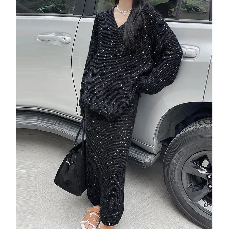 2024新作 おしゃれ カジュアル セットアップ レディース 秋冬 ニットセット セーター ロングスカート 二点セット mdprevattcaulkingandwaterproofing.com