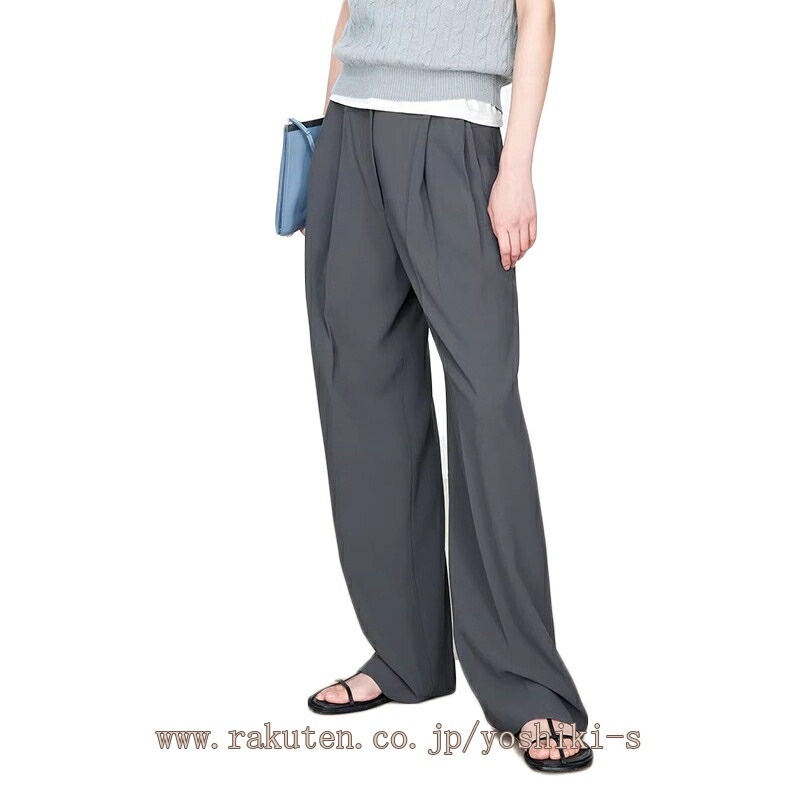 タックパンツ レディース ワイドパンツ 春夏秋 ボトムス ワイド パンツ きれいめ カジュアル ストレートパンツ ロングパンツ タック スラックス ロング スーツパンツ 美シルエット ハイウエスト マ