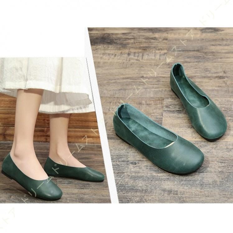 バレエシューズ パンプス 黒 本革 痛くない ローヒール フラット スクエアトゥ フラットシューズ 疲れない 歩きやすい 大きい おしゃれ ス 走れる