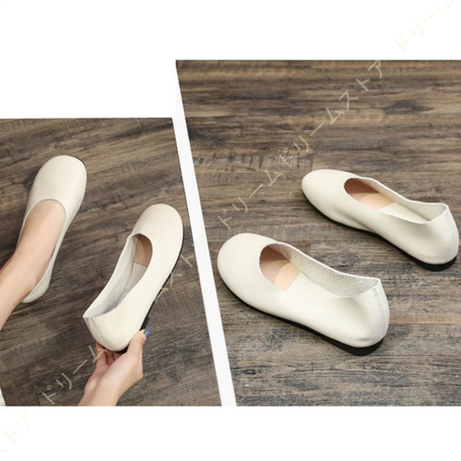バレエシューズ パンプス 黒 本革 痛くない ローヒール フラット スクエアトゥ フラットシューズ 疲れない 歩きやすい 大きい おしゃれ ス 走れる