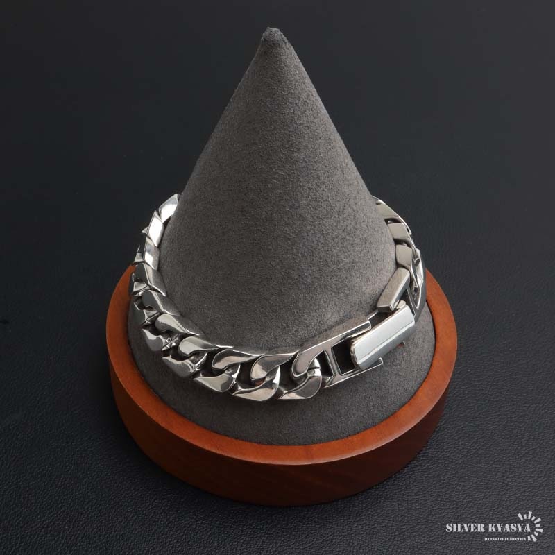 シルバー925 なめらかな喜平チェーンブレスレット 幅12mm [bs294-12mm]