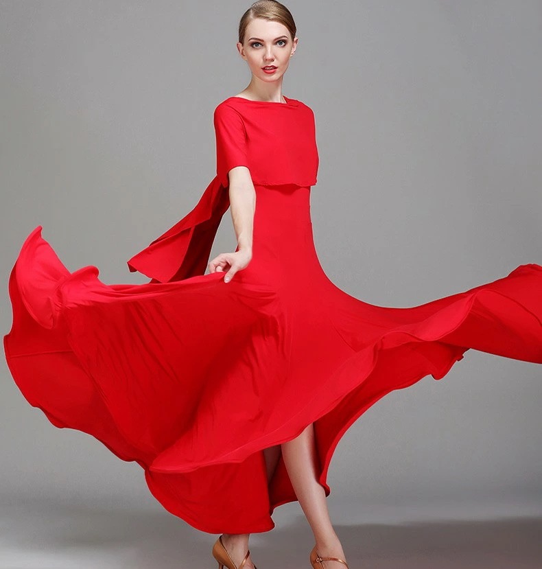 社交ダンス衣装 モダンドレス ロングワンピース モダン クリスアン