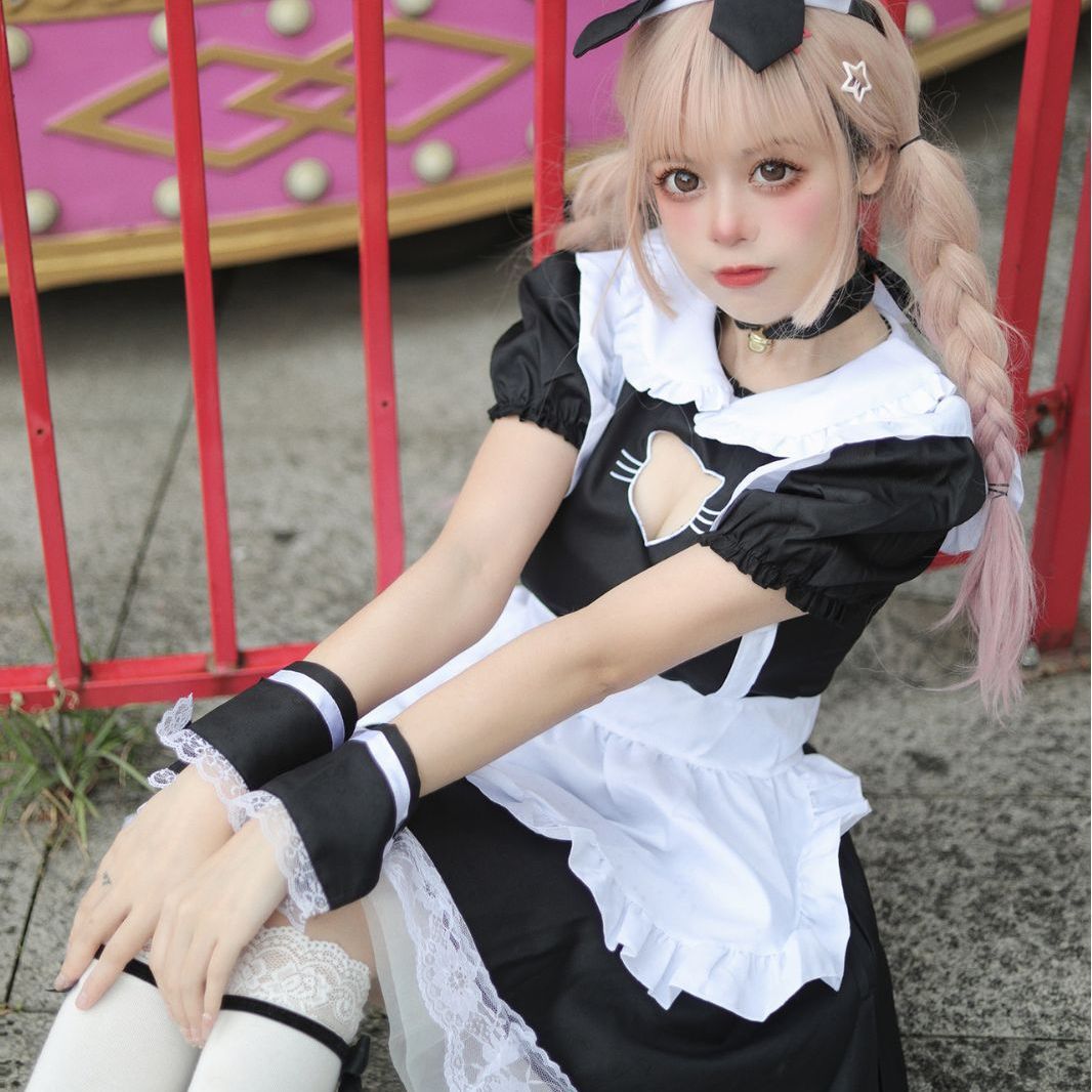 日韓透かし彫りかわいい猫メイド服ロリータアニメ服装2次元セクシーな 日韓透かし彫りかわいい猫メイド服ロリータアニメ服装2次元セクシーな