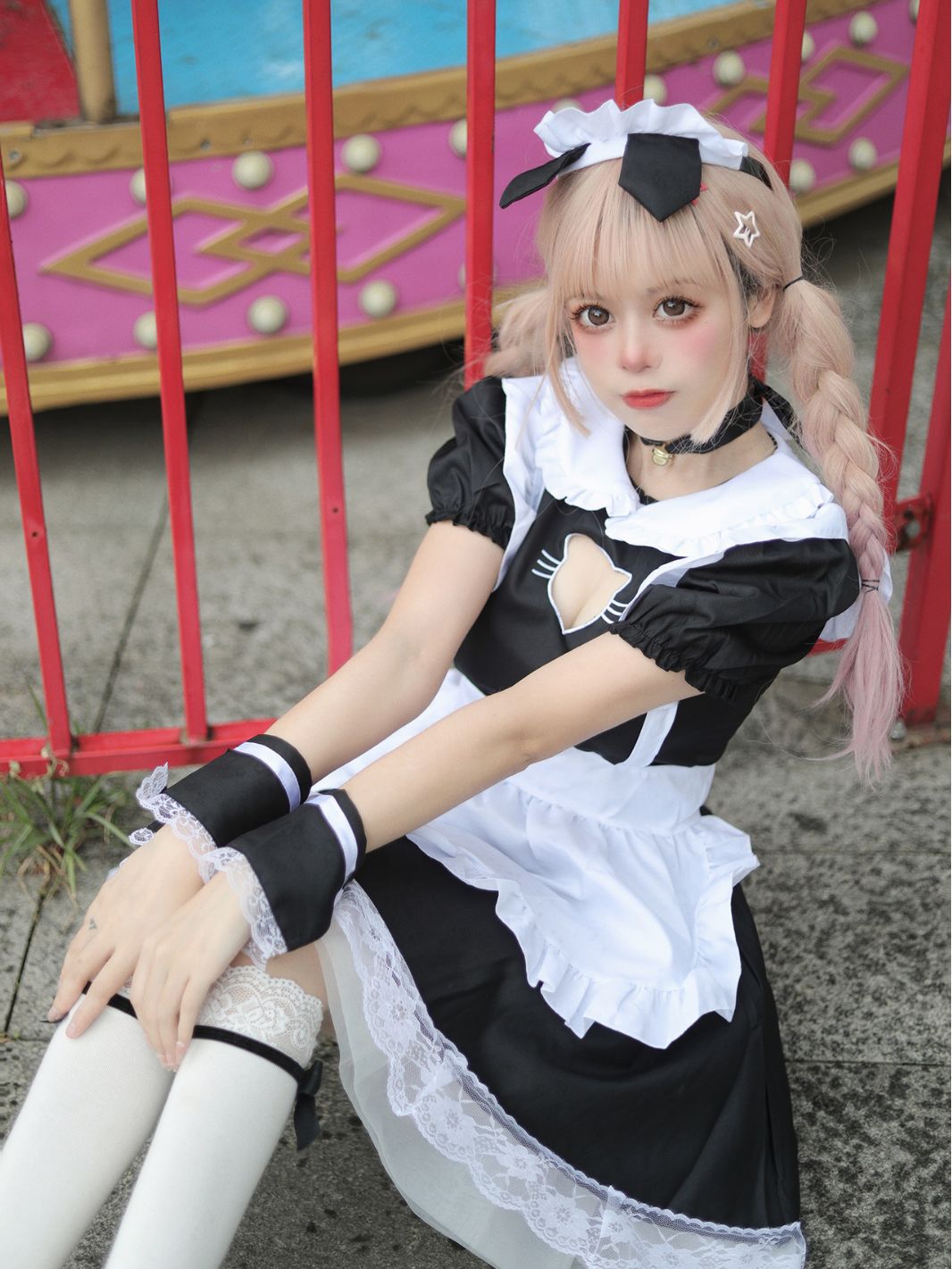 日韓透かし彫りかわいい猫メイド服ロリータアニメ服装2次元セクシーな 日韓透かし彫りかわいい猫メイド服ロリータアニメ服装2次元セクシーな