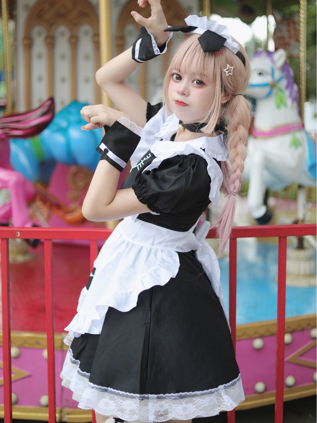 日韓透かし彫りかわいい猫メイド服ロリータアニメ服装2次元セクシーな 日韓透かし彫りかわいい猫メイド服ロリータアニメ服装2次元セクシーな