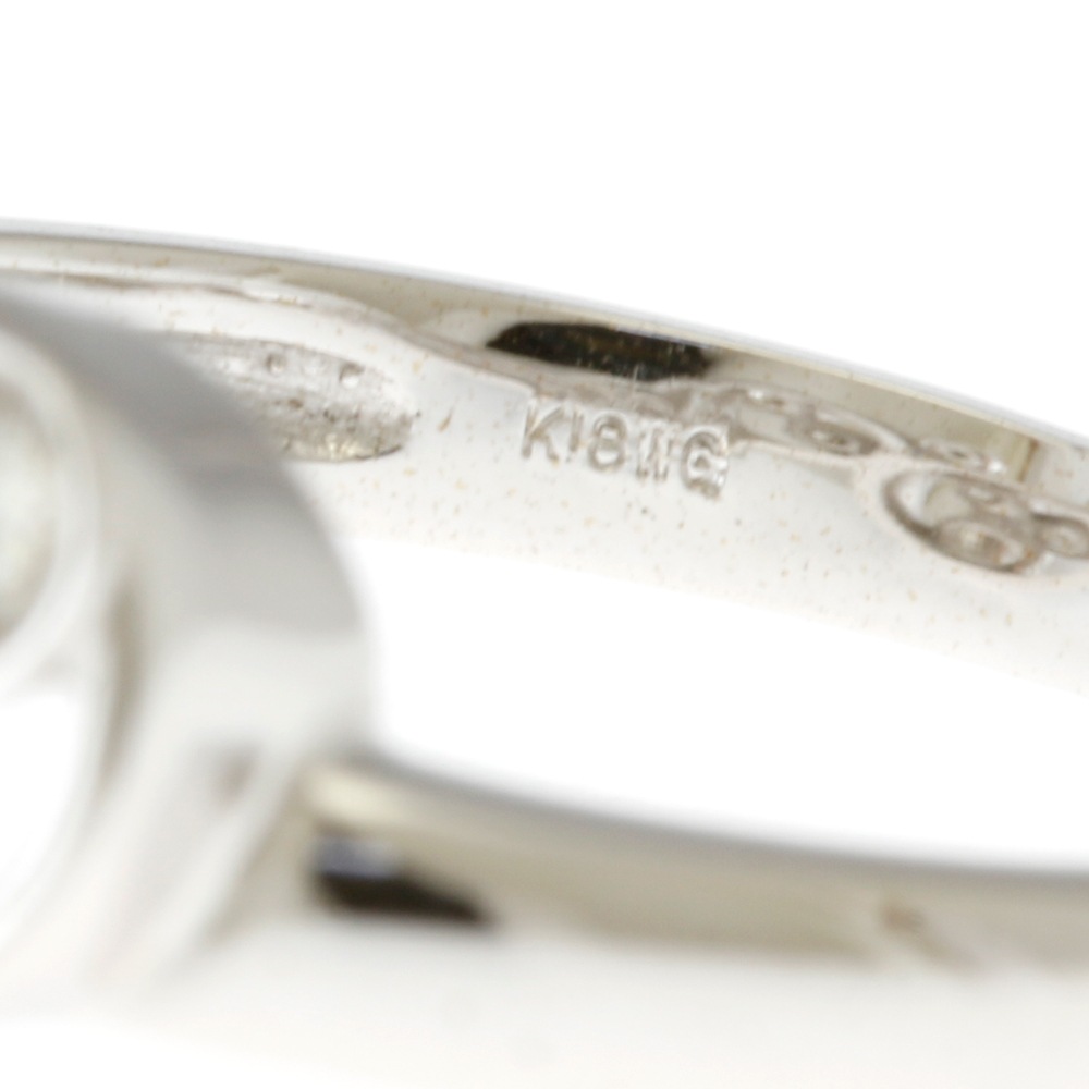 リング 指輪 12号 18金 K18ホワイトゴールド ダイヤモンド 中古 美品 リング 指輪 12号 18金 K18ホワイトゴールド ダイヤモンド 中古 美品