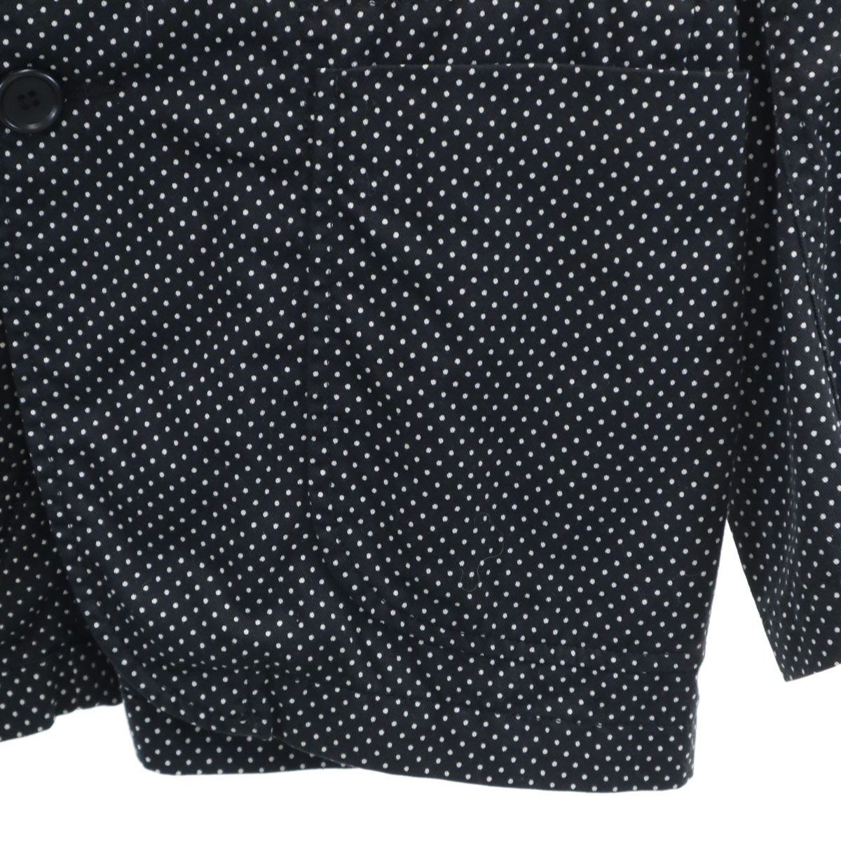 ENGINEERED GARMENTS エンジニアドガーメンツ USA製 ドット柄 テーラードジャケット XS 黒 水玉 メンズ 古着