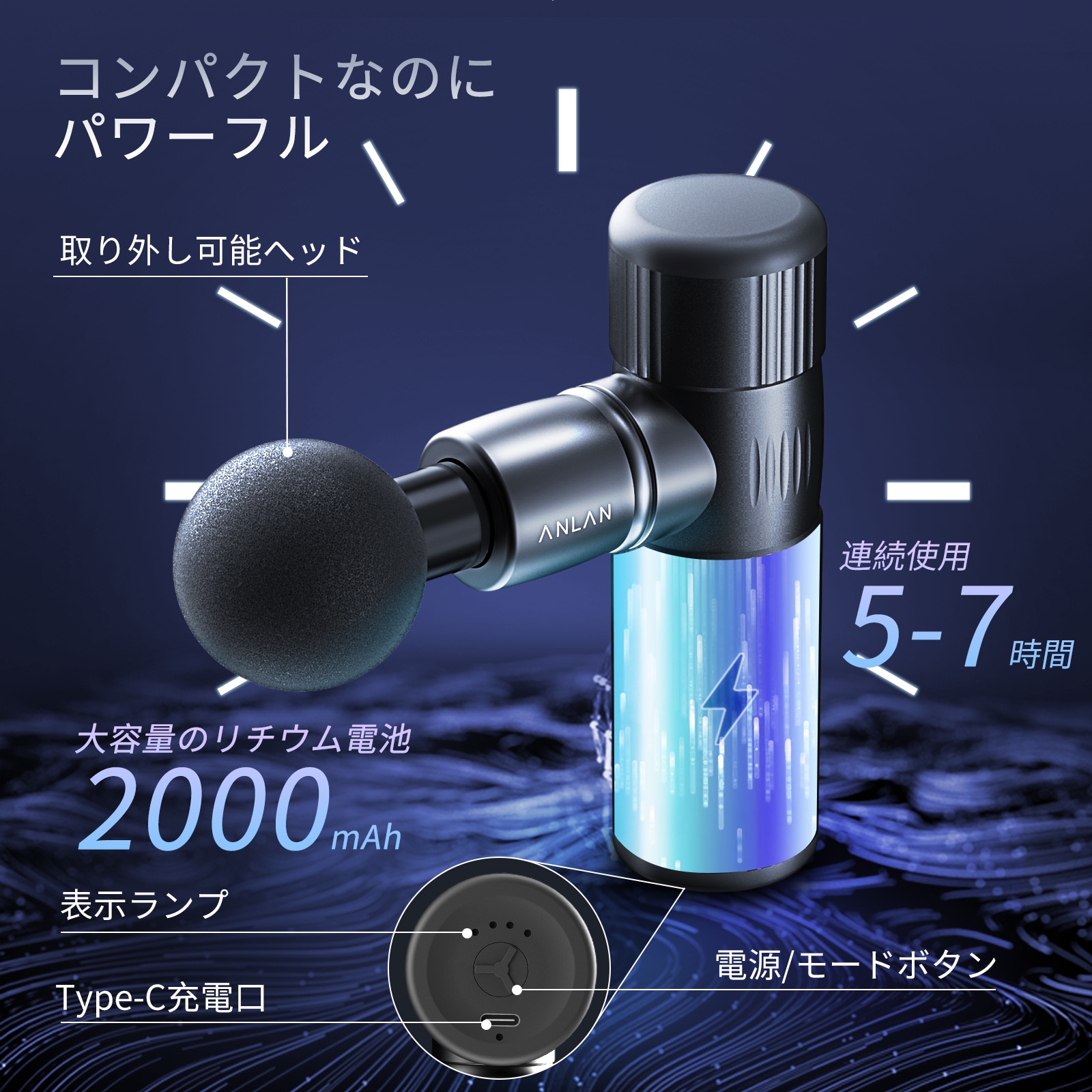 Qoo10] ANLAN 【最安値 最後3つ】マッサージ器 マッサ